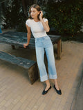 Stripe crop pant