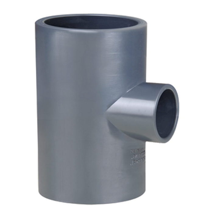 Teu redus 90 de grade din PVC-U 125×110 mm PN16