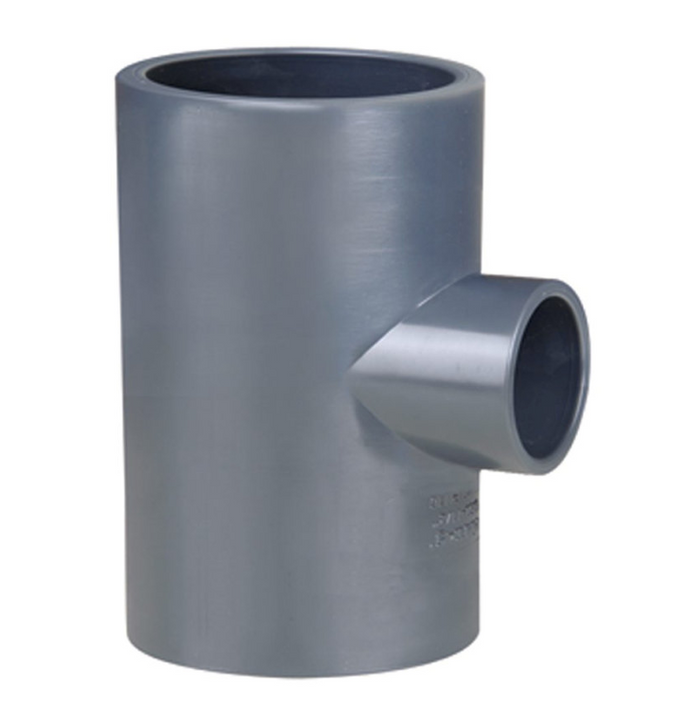Teu redus 90 de grade din PVC-U 140×90 mm PN16