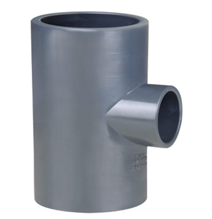 Teu redus 90 de grade din PVC-U 63×20 mm PN16