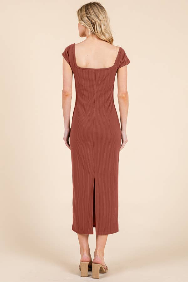 TIE FRONT RUCHED CAP SLEEVE CUT OUT SCOOP BACK