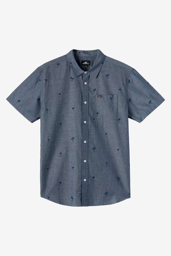 Topside Chambray Standard Short Sleeve Button-Down Shirt - Chambray