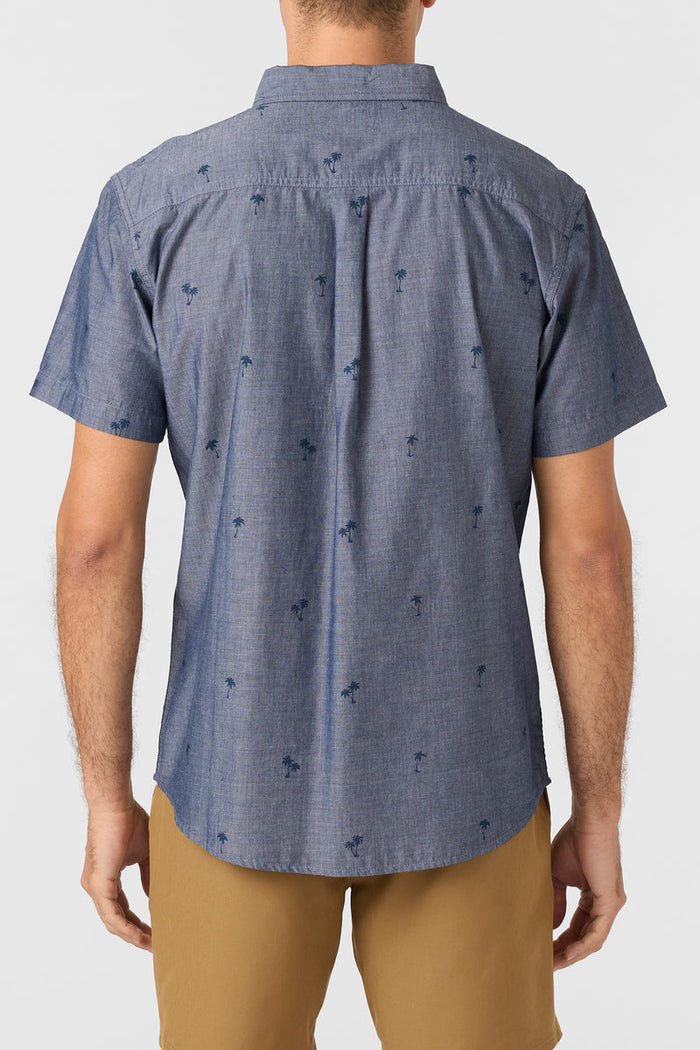 Topside Chambray Standard Short Sleeve Button-Down Shirt - Chambray