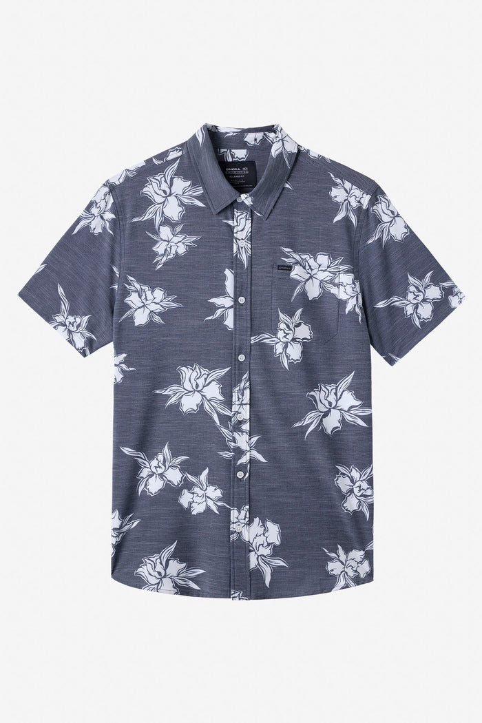 Traveler UPF Traverse Slub Relaxed Short Sleeve Button-Down Shirt - Graphite