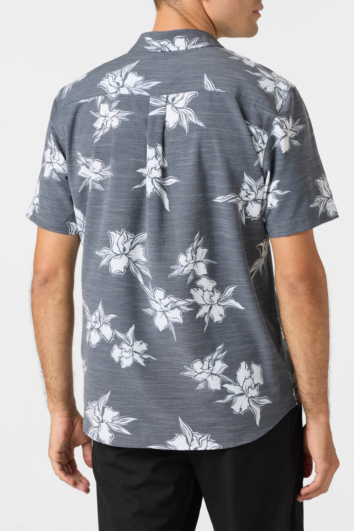 Traveler UPF Traverse Slub Relaxed Short Sleeve Button-Down Shirt - Graphite