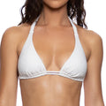 Triangle Halter Top - Sunkiss Glow (White)