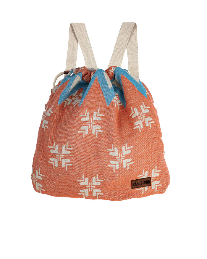 Turkish Towel Bag - Nori (Coral)