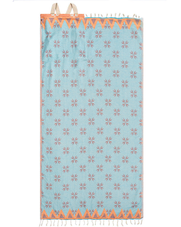 Turkish Towel Bag - Nori (Coral)