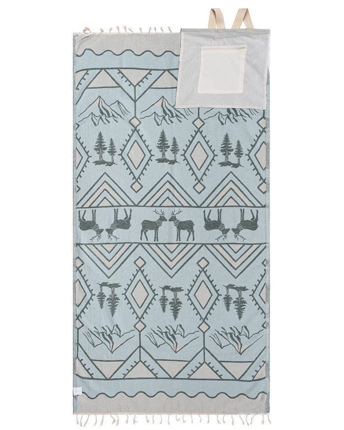 Turkish Towel Bag - Rocky (Ice Blue)