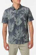 UPF Slub Relaxed Short Sleeve Button-Down Shirt - Black 2