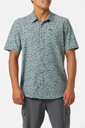 UPF Slub Relaxed Short Sleeve Button-Down Shirt - Dark Shadow