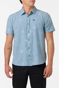 UPF Slub Standard Short Sleeve Button-Down Shirt - Lead