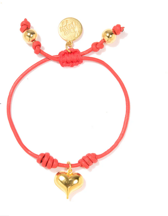 VA Love Heart Leather Bracelet