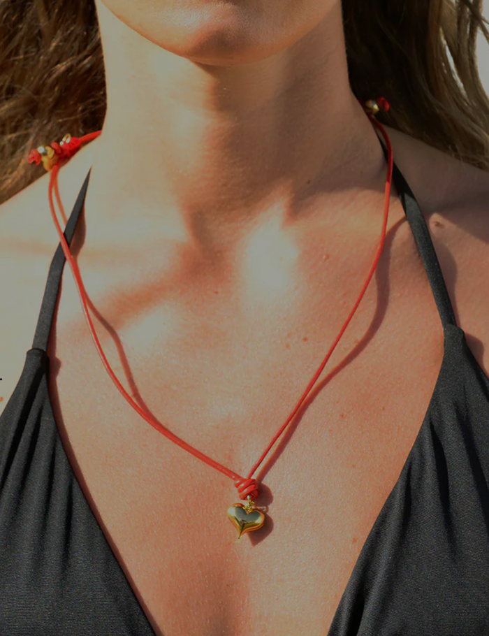 VA Love Heart Leather Necklace