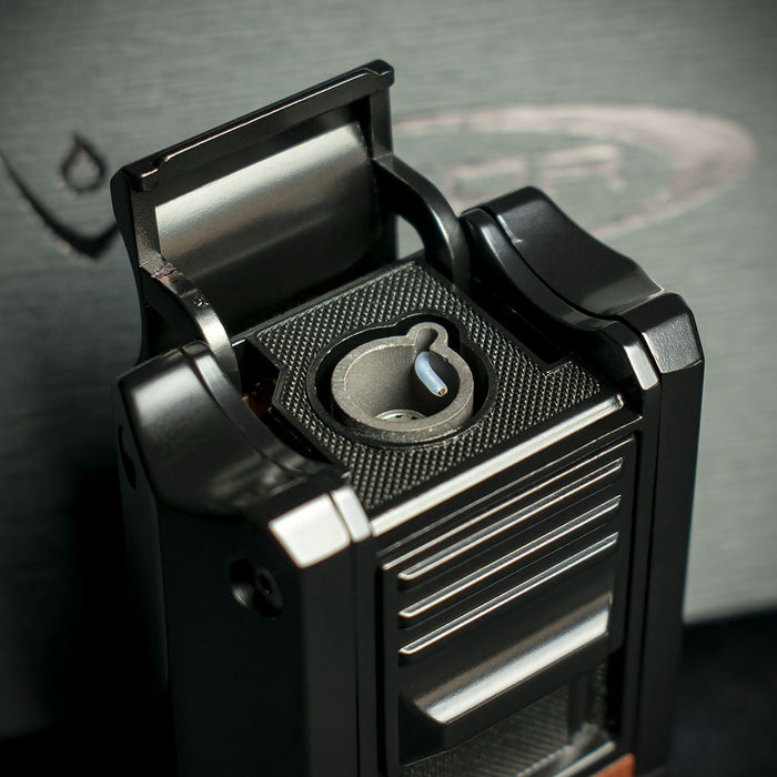 Vector Thor Single Flame with V-cutter - Mahogany Marble