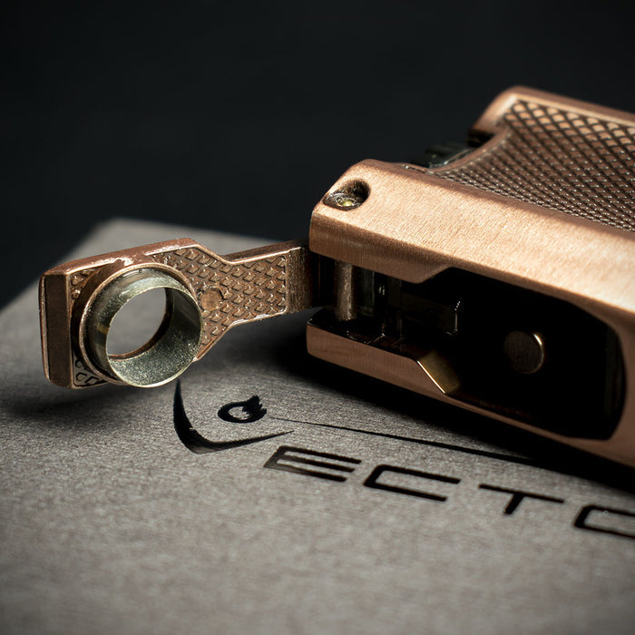 Vector VMotion Twin Jet Flame Lighter With Punch Cutter - Copper
