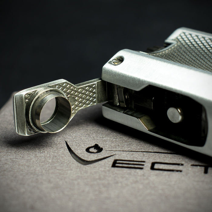 Vector VMotion Twin Jet Flame Lighter With Punch Cutter - Chrome  Matte