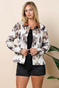 Western print barn jacket