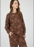 Western print crewneck