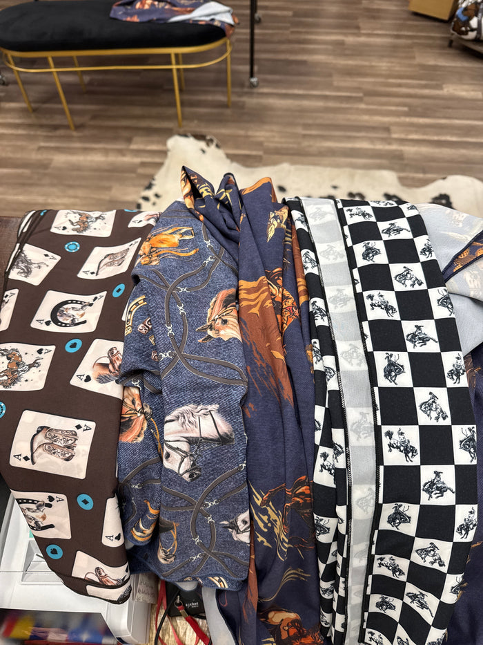 Western print scarves