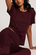 Whipped Boyfriend Tee in Garnet