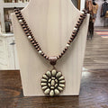 White Howlite Squash Blossom