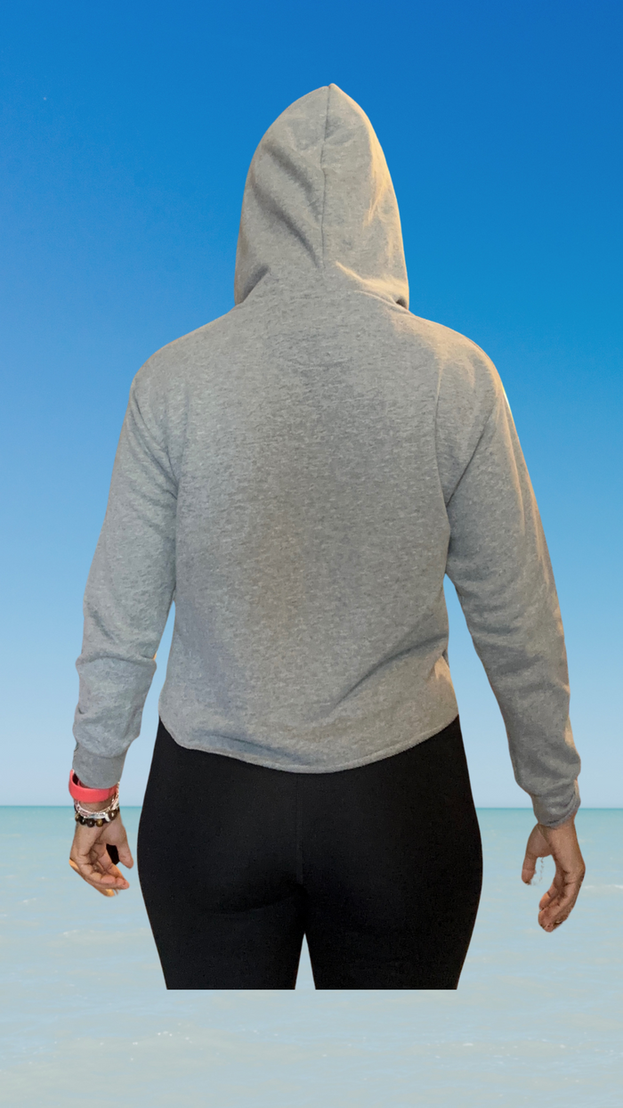 Women's Pullover Hoodie - Light Grey - Kaia Logo (Front)