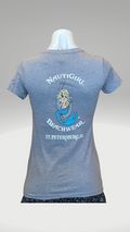 Women's Short Sleeve T-Shirt - Light Grey - Kaia Logo - White Text