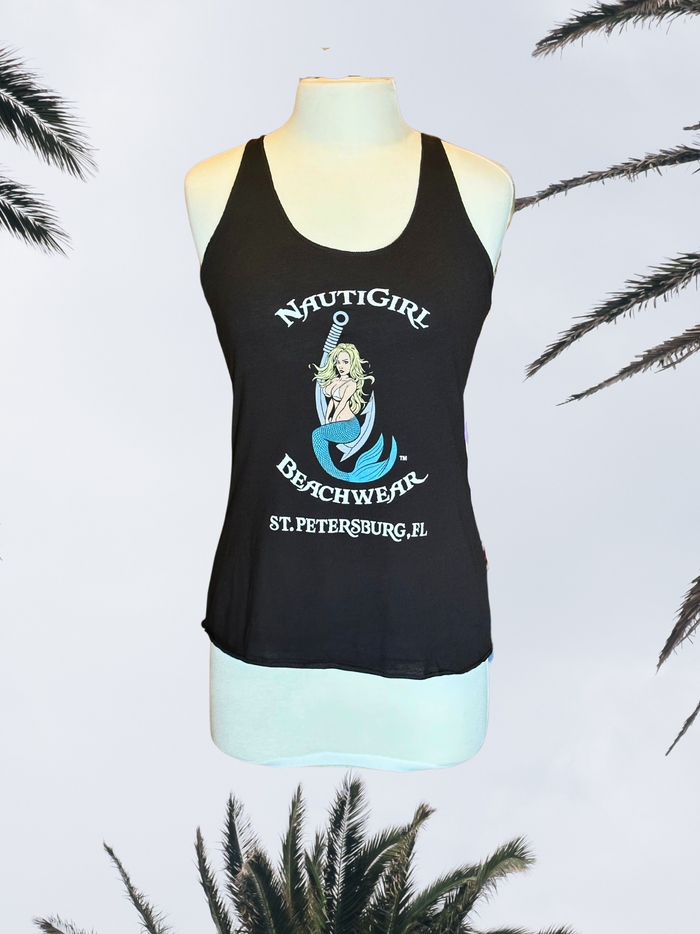 Women's Tank Top - Black - Kaia Logo (Front) - White Text