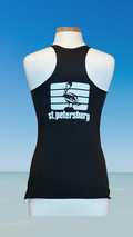 Women's Tank Top - Black - White St. Pete Pelican