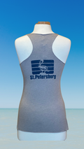 Women's Tank Top - Grey- Blue St. Pete Pelican