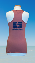 Women's Tank Top - Mauve - Blue St. Pete Pelican