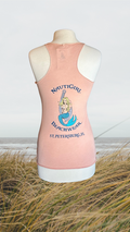 Women's Tank Top - Peach - Kaia Logo - Blue Text