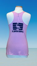 Women's Tank Top - Pink - Blue St. Pete Pelican