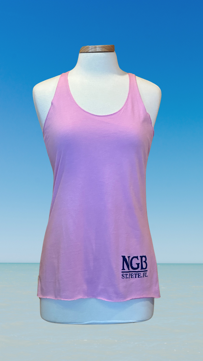 Women's Tank Top - Pink - Blue St. Pete Pelican