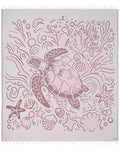 Xl Turkish Towel - Coral Turtle
