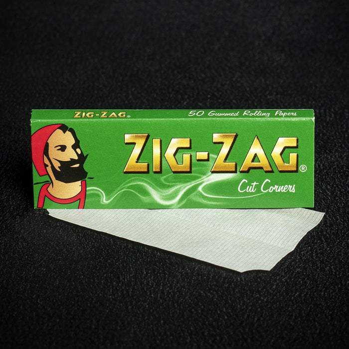 Zig Zag Regular Green Cigarette Papers - Box of 100