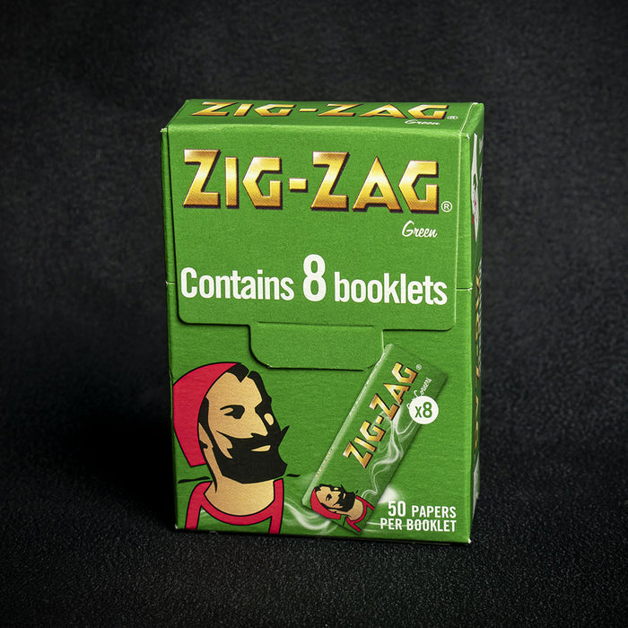 Zig Zag Regular Green Cigarette Papers - Box of 100