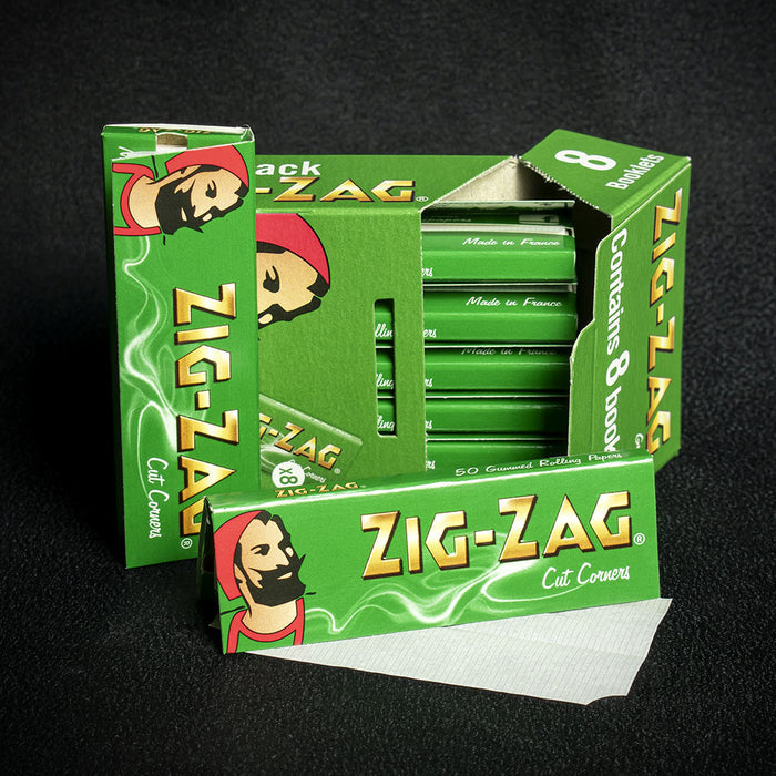 Zig Zag Regular Green Cigarette Papers - Box of 100