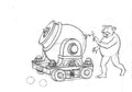 zSet of four sketches for POOCHYTOWN sequence