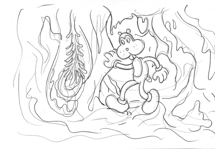 zSet of four sketches for POOCHYTOWN sequence