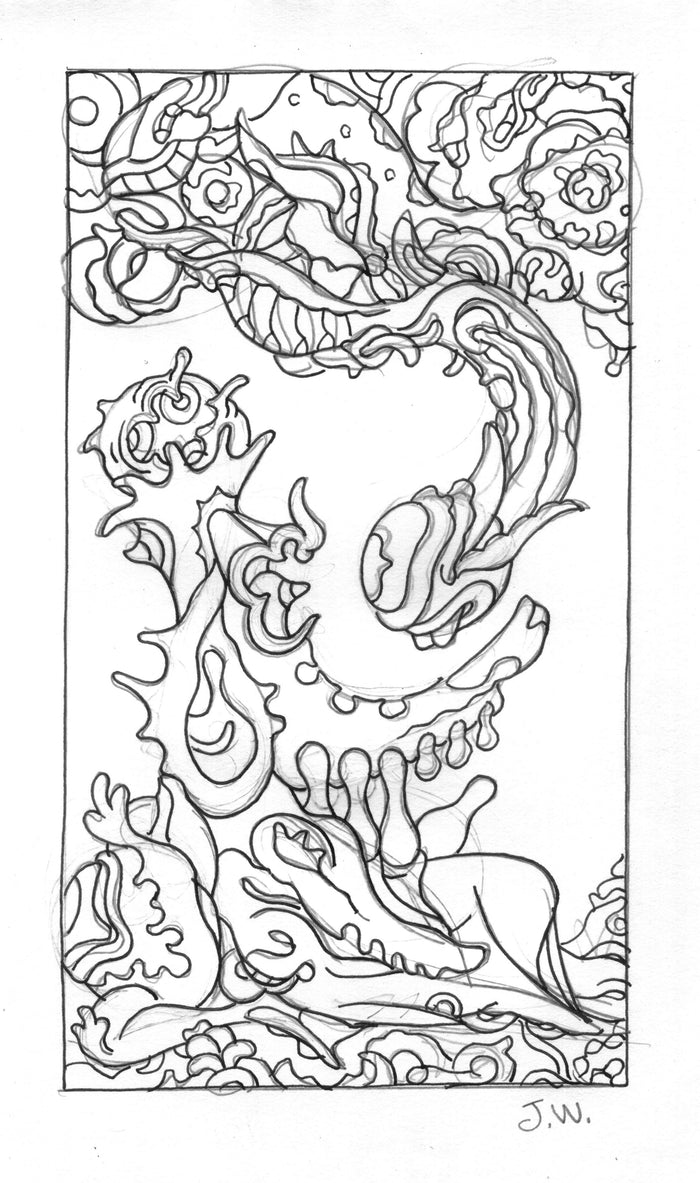 zTwo studies for "The Pig Went Down To The Harbor At Sunrise And Wept #10".