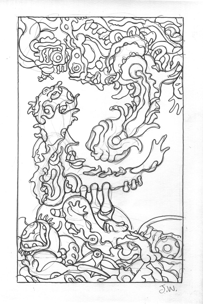 zTwo studies for "The Pig Went Down To The Harbor At Sunrise And Wept #10".